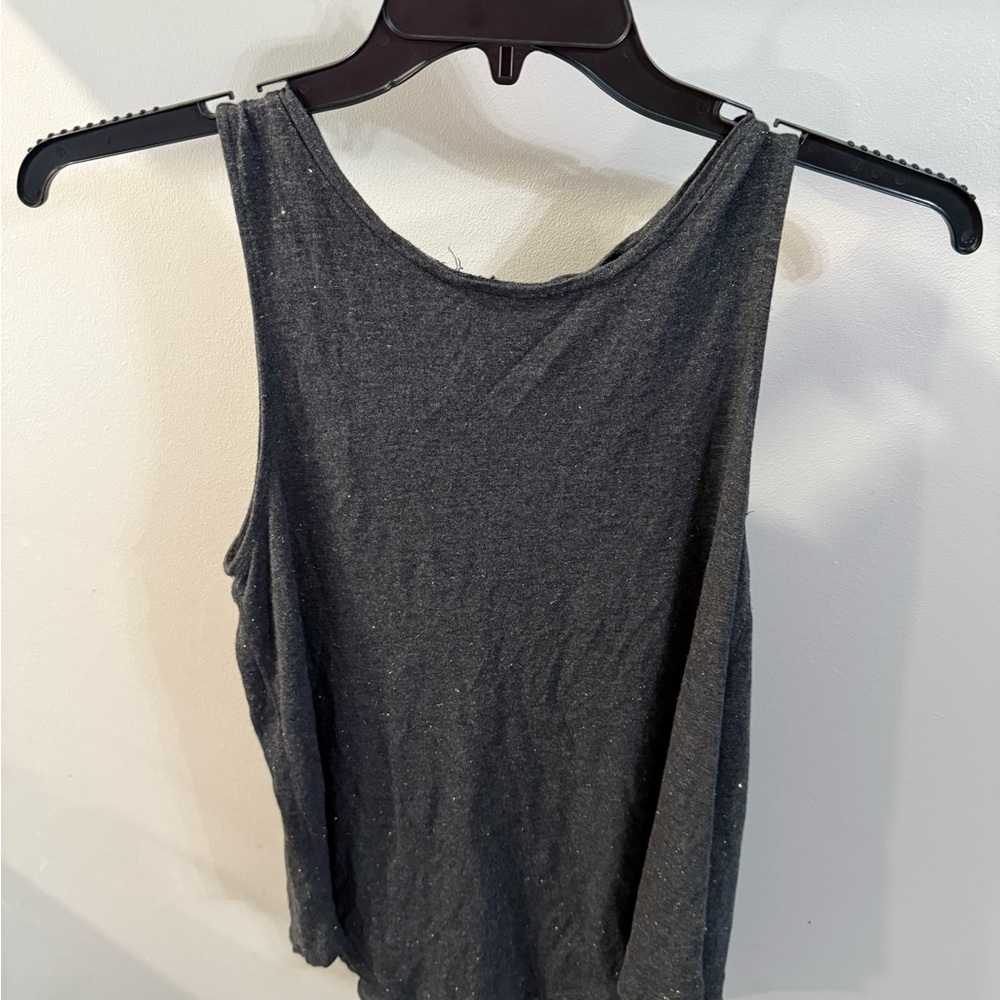 Old Navy Gray Sleeveless Crop Tank Top